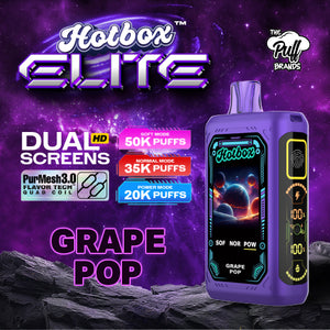 Hotbox Elite 50K Vaporizer - 5 Pack Box - Grape Pop