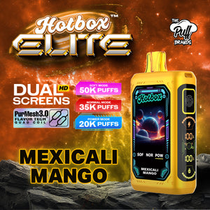 Hotbox Elite 50K Vaporizer - Mexicali Mango - 5 Pack Box