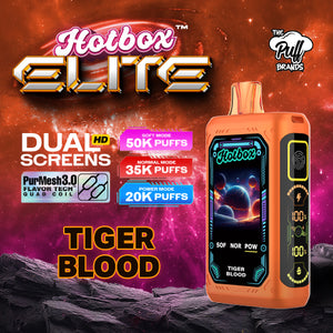 Hotbox Elite 50K Vaporizer - Tiger Blood - 5 Pack Box